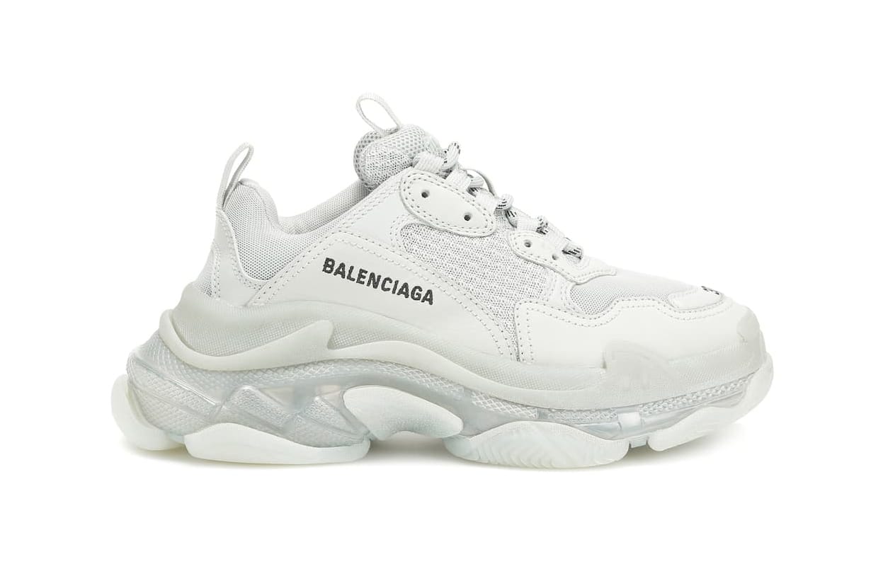 Balenciaga Balenciaga Triple S Sneakers White Ecru Suede